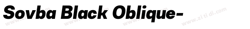 Sovba Black Oblique字体转换 Sovba Black Oblique字体转换